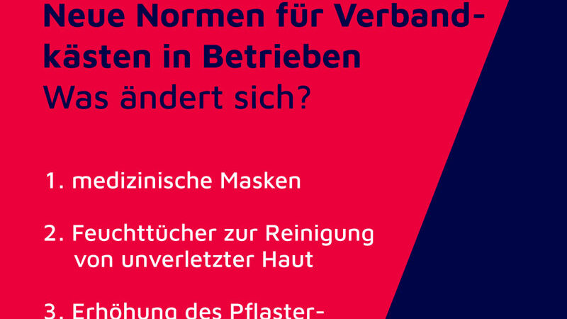 Neue Normen für Verbandkästen in Betrieben – was ändert sich?