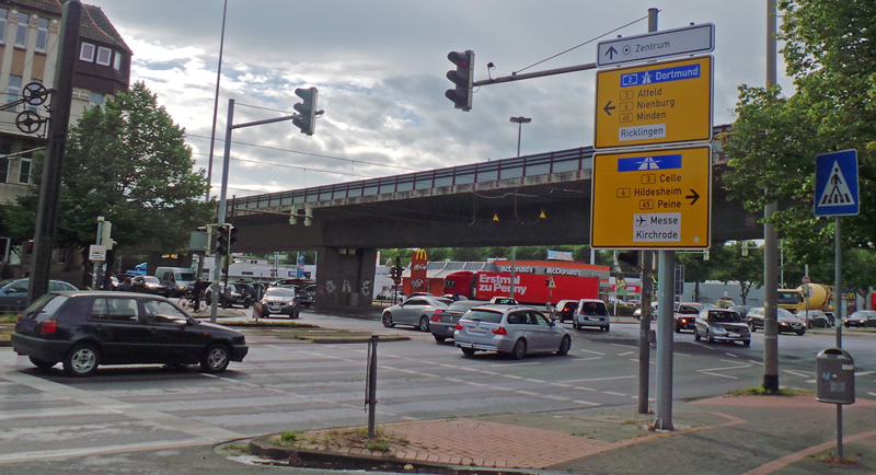 B 65/Südschnellweg: Abbiegespur von der Hildesheimer Straße Richtung Seelhorster Kreuz gesperrt