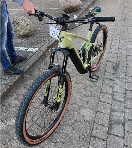 Diebstahl eines hochwertigen E-Mountain-Bikes