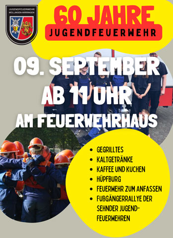 Jugendfeuerwehr Müllingen-Wirringen wird 60 – Fest am Feuerwehrhaus