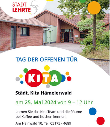 Städtische Kindertagesstätte Hämelerwald lädt ein zum Tag der offenen Tür