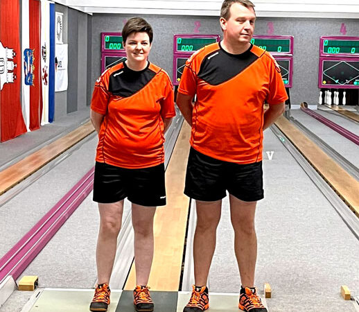 Springe-Kegler bei der Deutschen Meisterschaft: Platz 11 für Christiane und Christian Krause