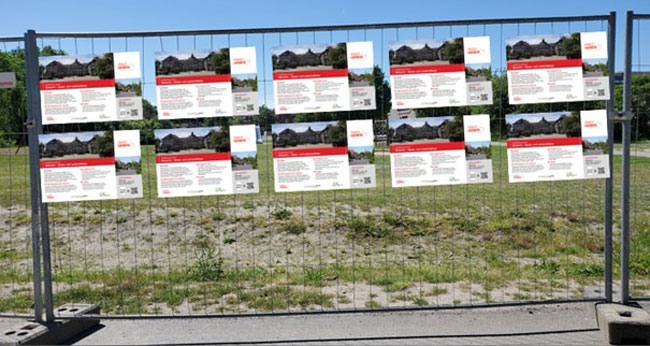 Bauzaun-Plakat-Aktion zur Nachwuchswerbung in Lehrte