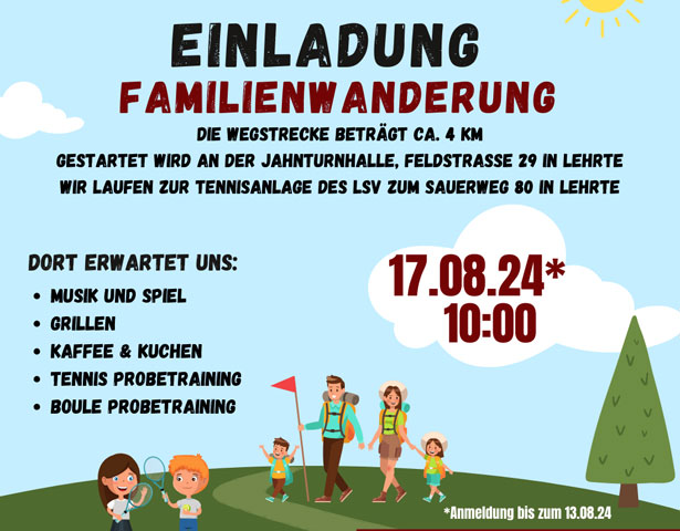 Familienwanderung des LSV in Lehrte