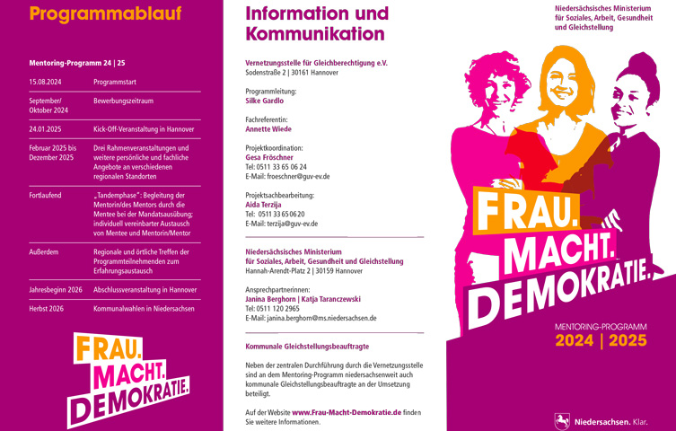 Mentoring Programm 2024 aufgelegt: „Frau.Macht.Demokratie.“