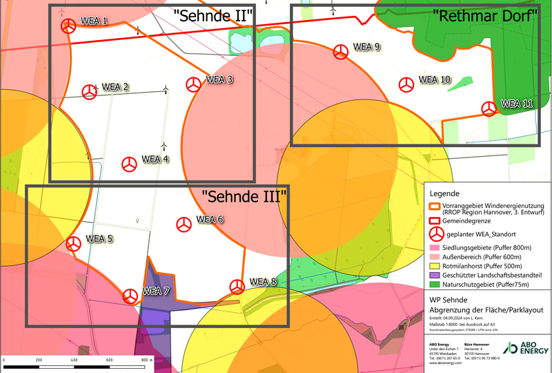 Website informiert über Windparkplanung von ABO Energy in Sehnde