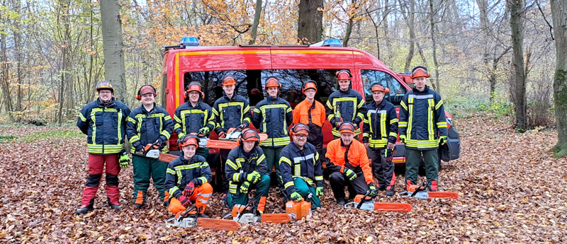 Motorsägen-Ausbildung bei der Stadtfeuerwehr Sehnde