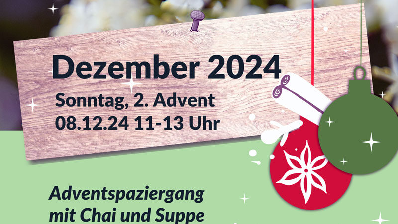 Adventsspaziergang mit Chai und Suppe am Sonntag mit Hof Zwölf