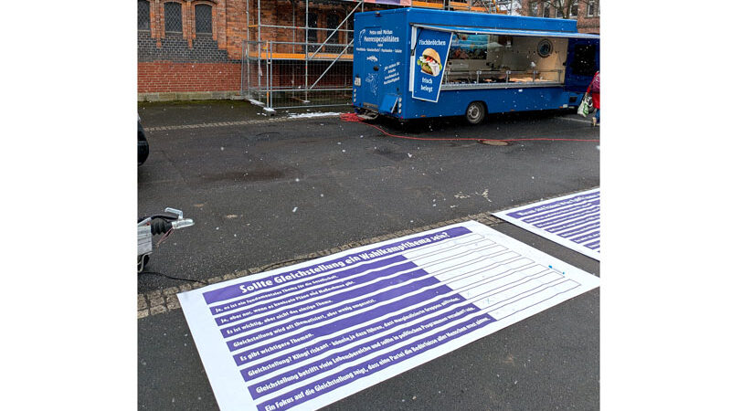 Gleichstellung und Demokratie im Fokus: Boden-Plakataktion in Lehrte regt zur Diskussion an